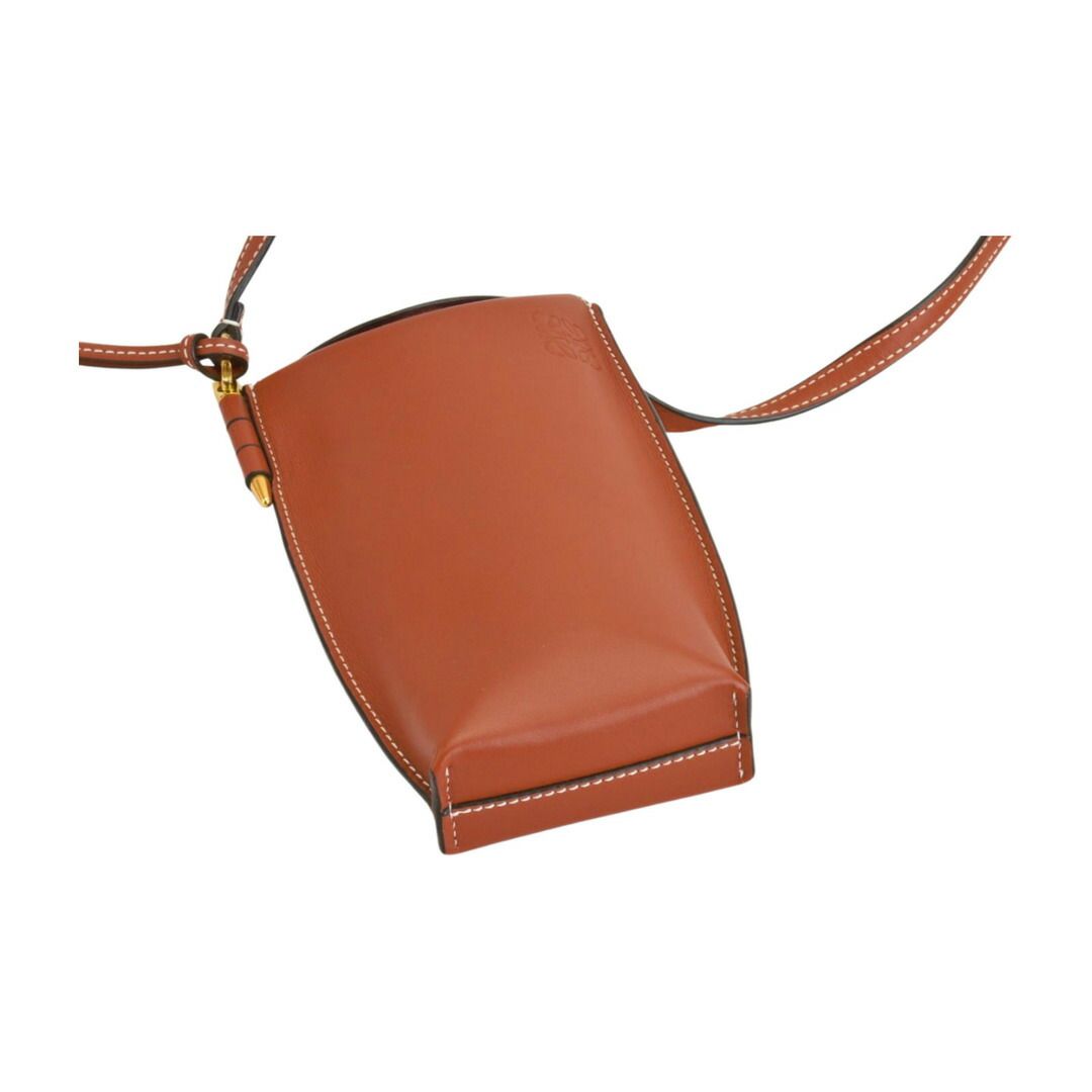 ロエベ LOEWE ゲートポケット アナグラム ショルダーバッグ ブラウン
