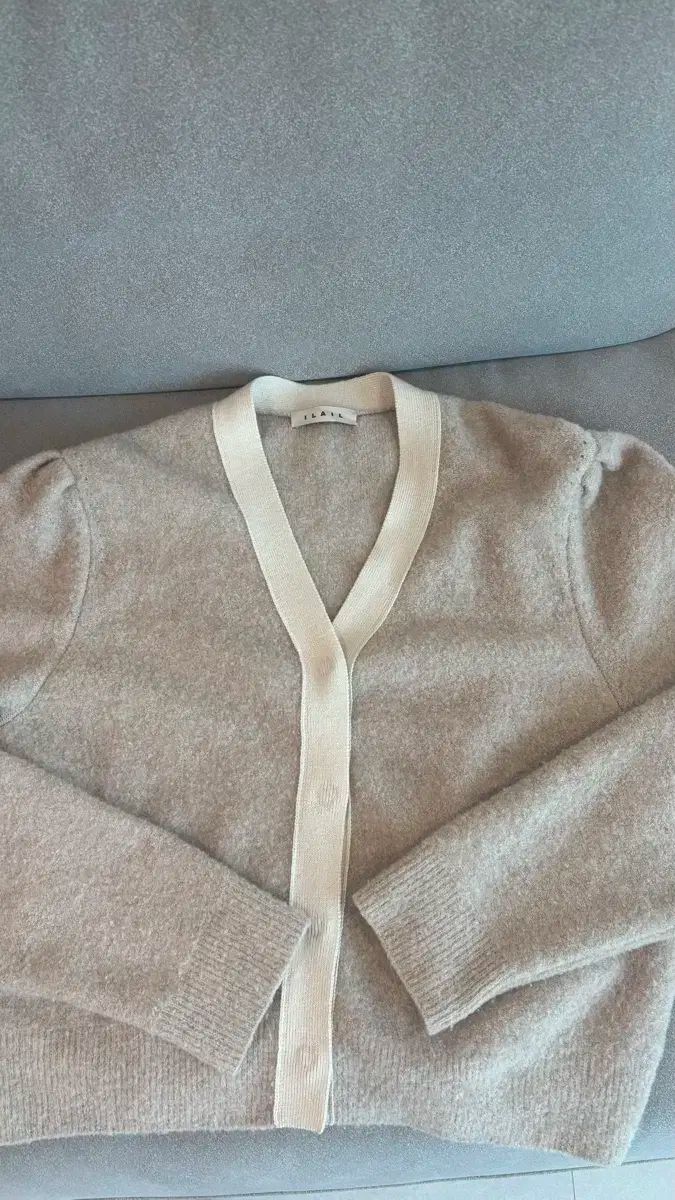 ILAI L イライ ウール カシミア アイボリー バイ カーディガン S
