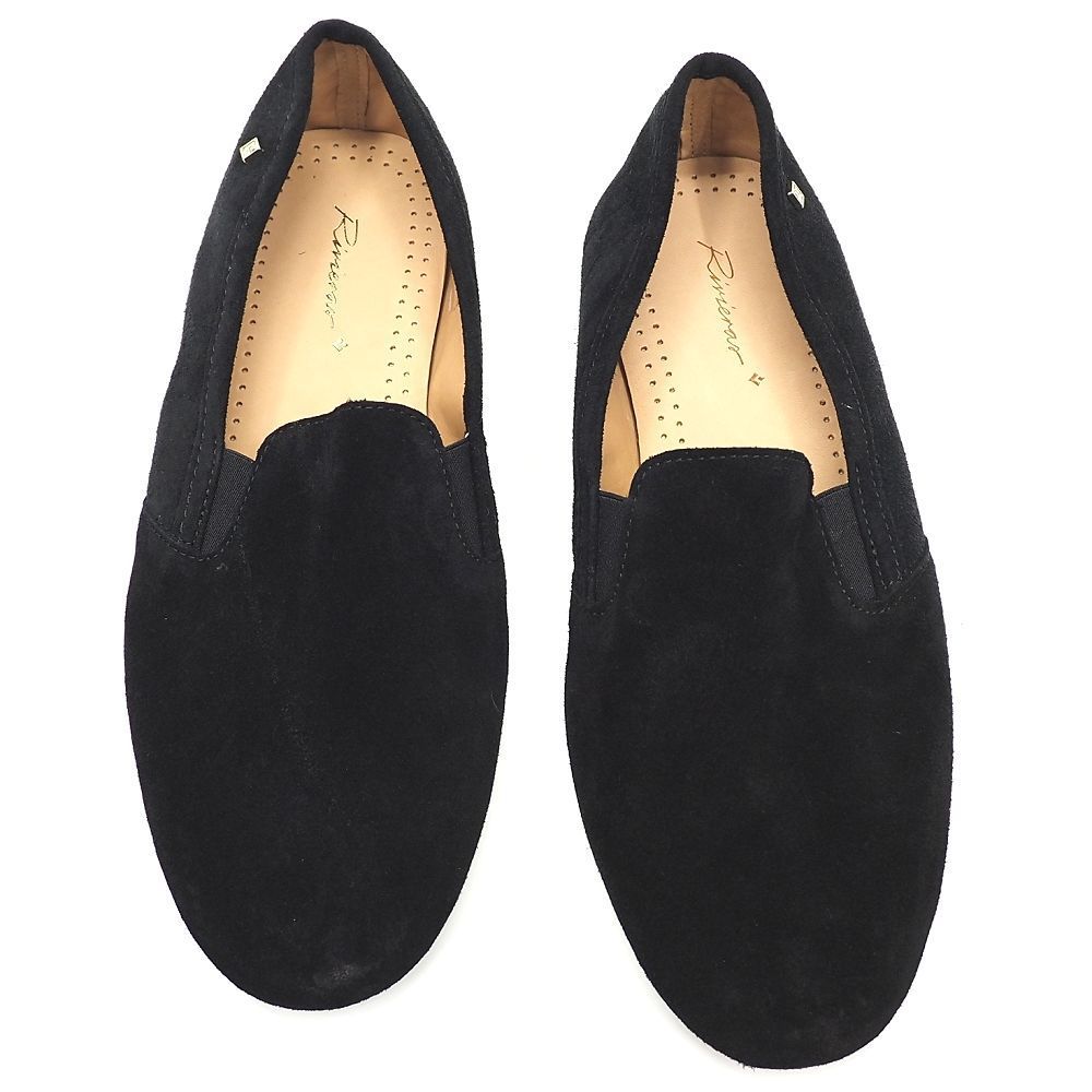 Rivieras スエードレザー スリッポン サイズ 41 ブラック シューズ 五大陸 リヴィエラ メンズ 5L K06160 KOV12