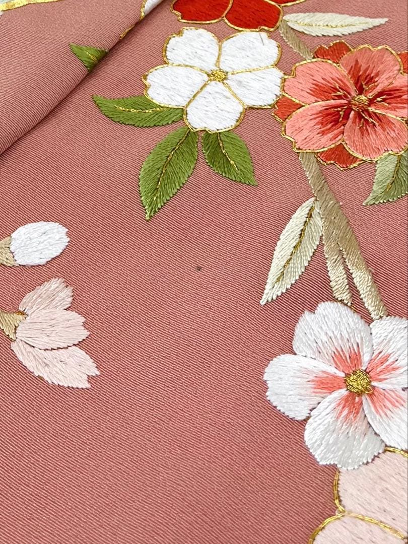 特選 蘇州刺繍 仮絵羽 雪輪 正絹 八掛付き 大衆演劇 舞台衣装 B011 