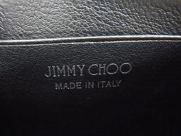 JIMMY CHOO ジミーチュウ コインケース ネリー ブラック レザー レディース ラウンドファスナー スタースタッズ シルバー金具