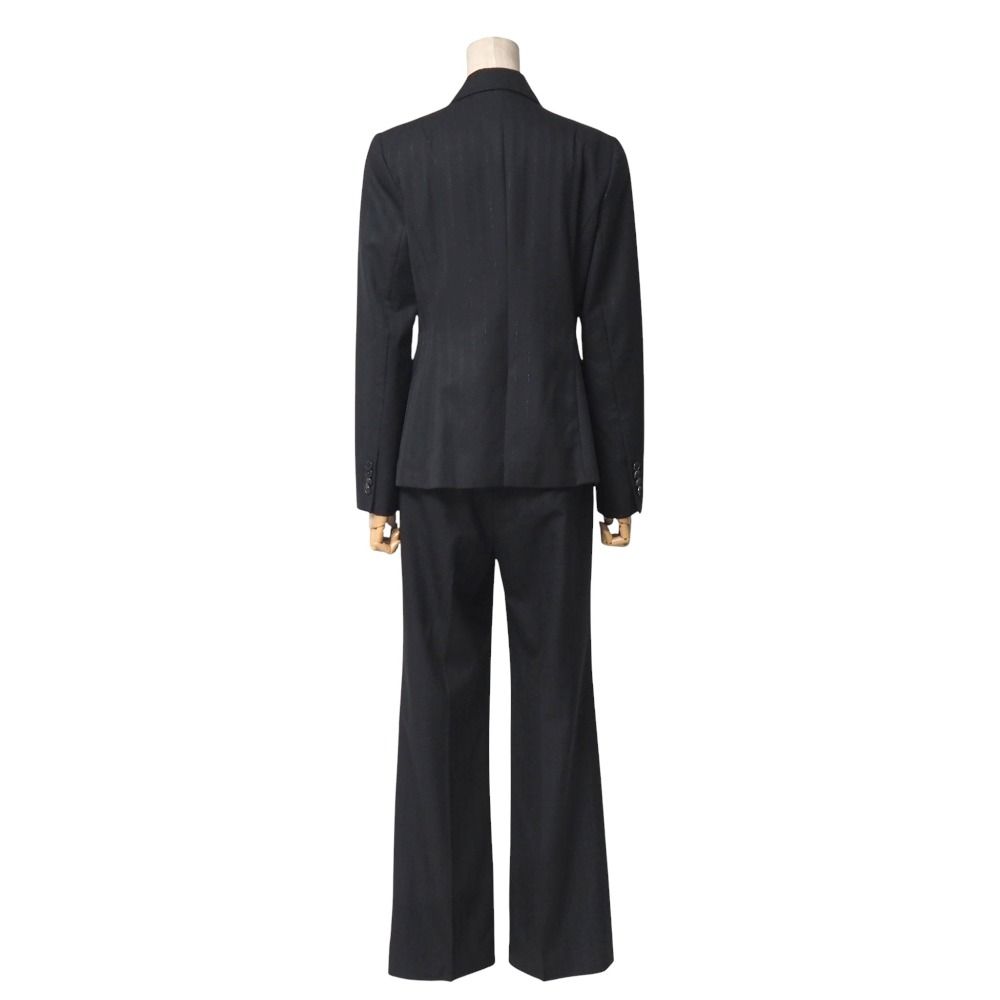 BURBERRY バーバリー パンツスーツ サイズ40 ストライプ ブレザー テーラード シングルジャケット フ パンツ スラックス ブランド古着 20251112 RA6503