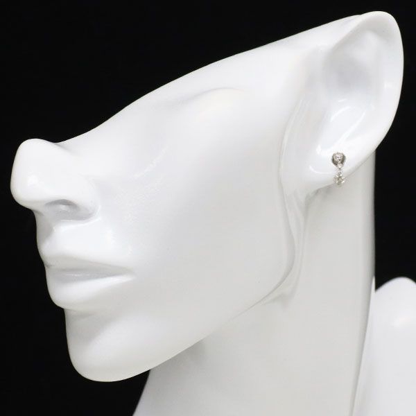 アウトレット大特集！ K18WG ダイヤモンド ピアス 0.50ct