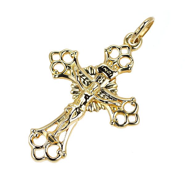 ウノアエレ K18YG ペンダントトップ クロス - メルカリ