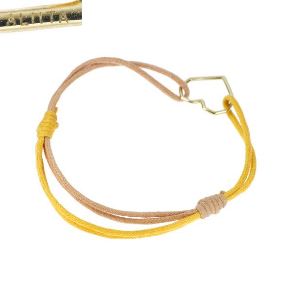 ALIITA アリータ K 9 YG コード ブレスレット ハート