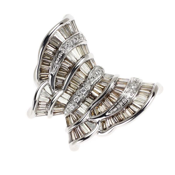 K18WG ダイヤモンド ペンダントトップ 1.47ct 蝶 - メルカリ