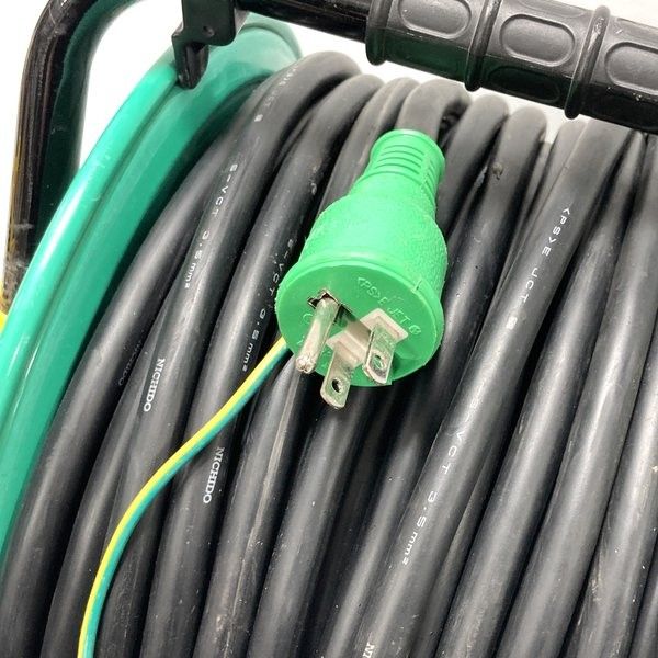  NICHIDO コードリール 屋外型 NDW-EB 53 F 長さ50 m 単相100 V 電工ドラム 延長コード ≡DT 6813 コードリール 延長コード 電動工具 エア工具