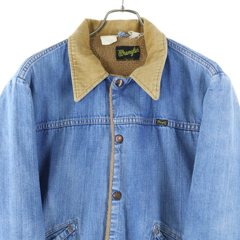 Wrangler (ラングラー) 80s 襟コーデュロイ 裏ボア デニムジャケット