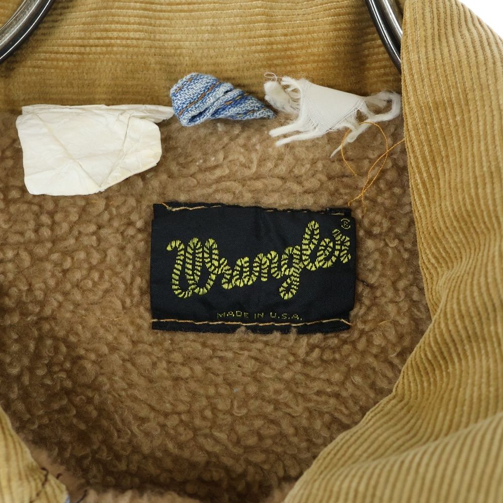 Wrangler (ラングラー) 80s 襟コーデュロイ 裏ボア デニムジャケット