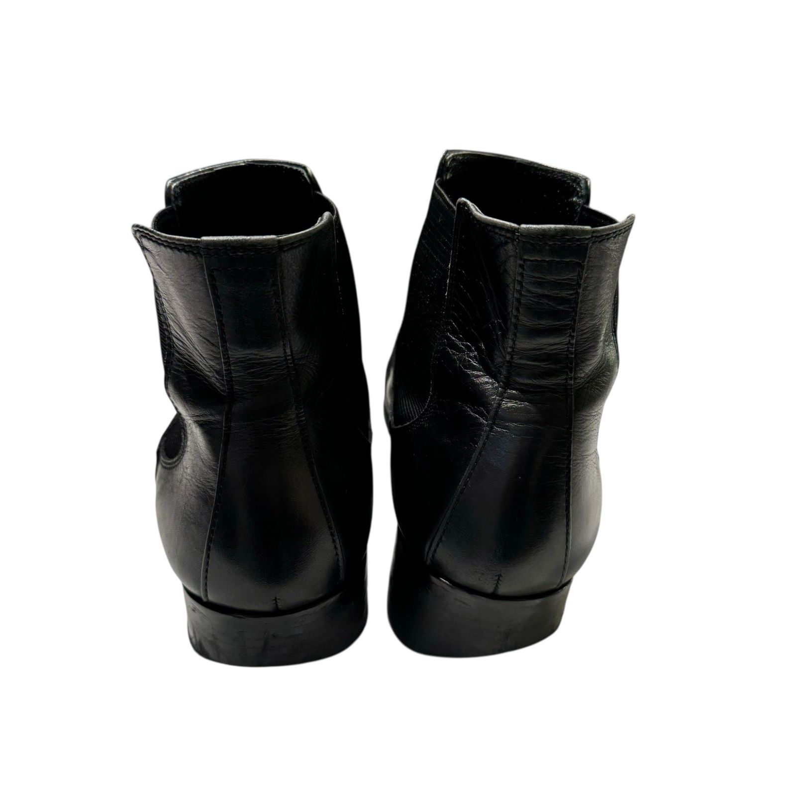 PADRONE (パドローネ) □ ⑤ レザーサイドゴアブーツ メンズ ブラック