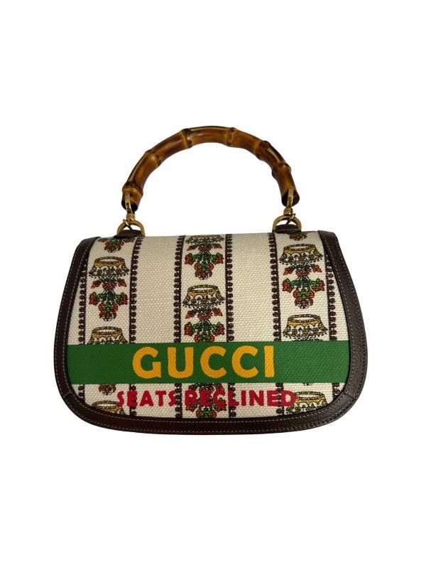 GUCCI グッチ バンブー 100周年記念モデル キャンバス レザー 2way