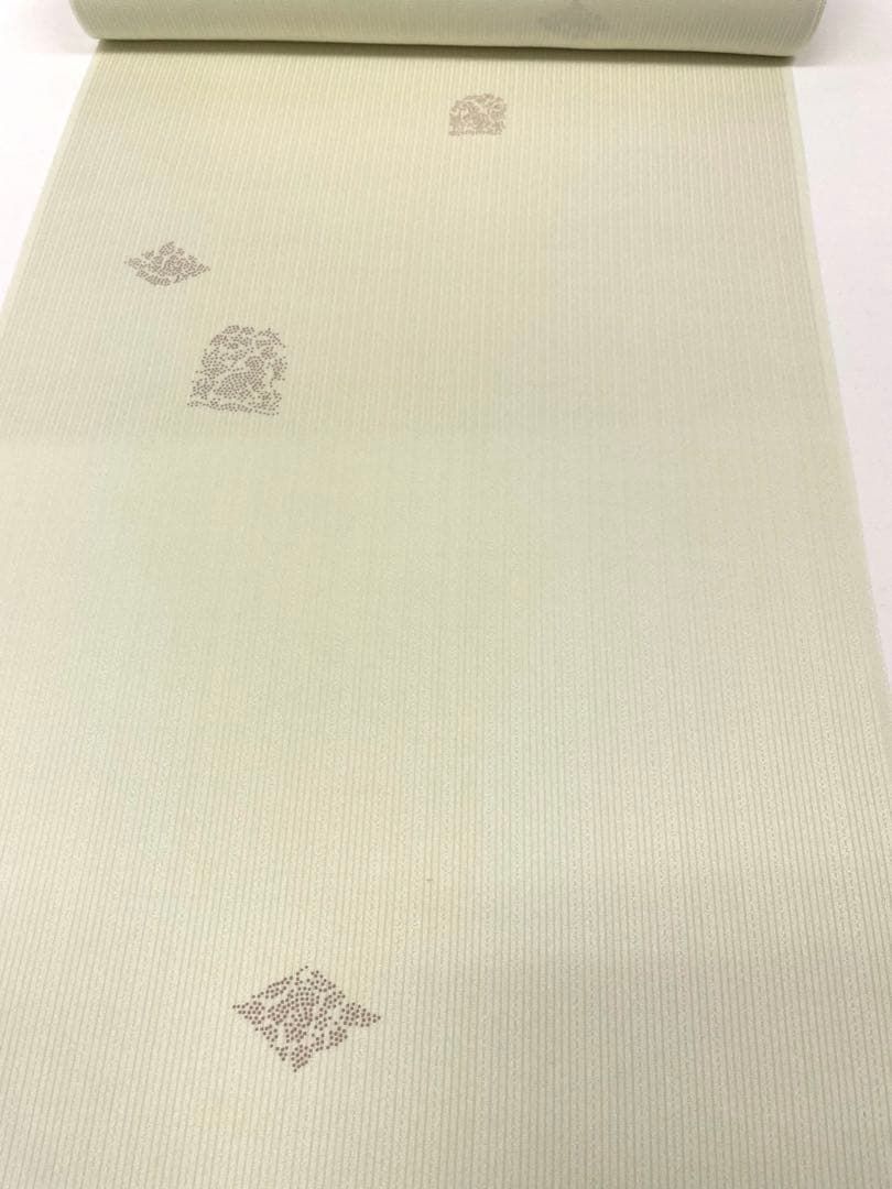 小紋 印傳 山口美術織物 紋意匠 正絹 反物 T 9087