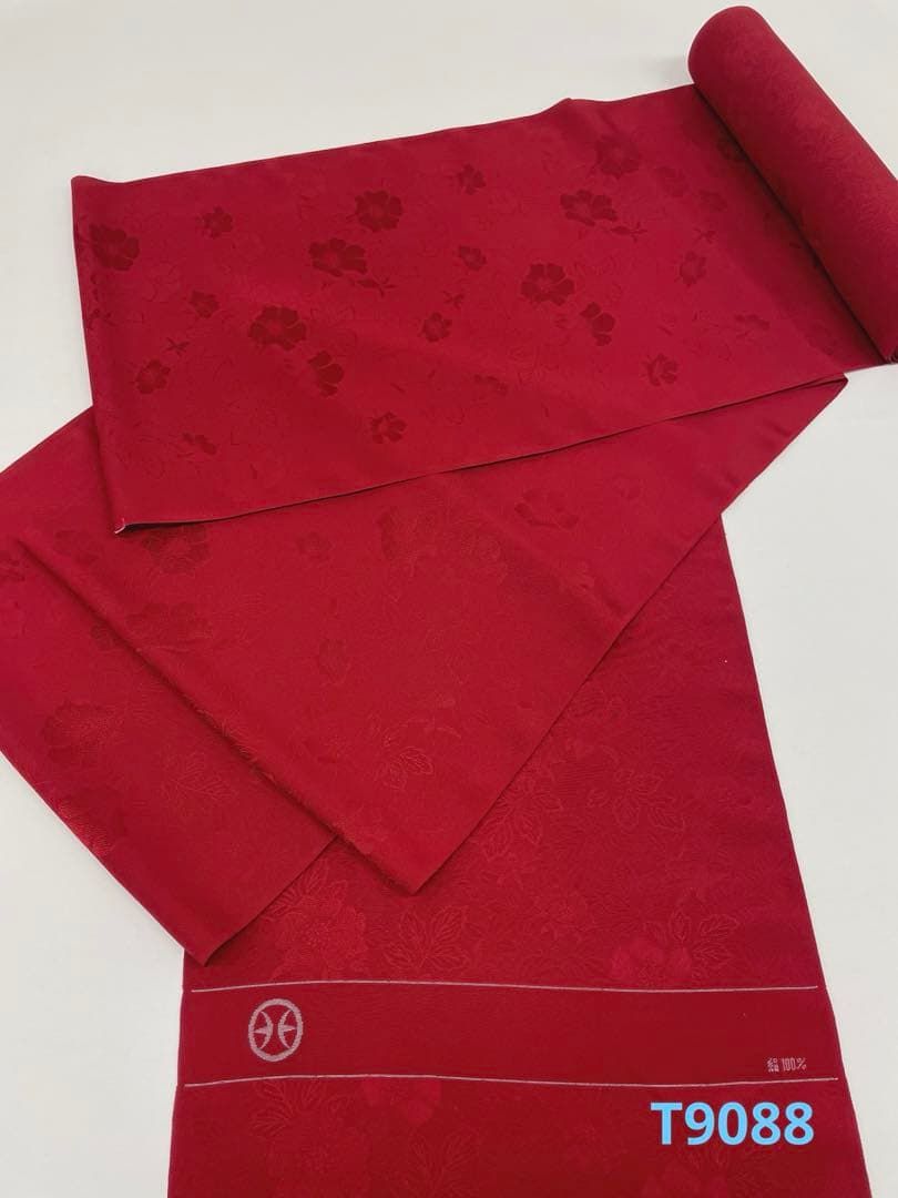 無地付け下げ 紋意匠 朱・緋色 正絹 反物 T9088 - メルカリ