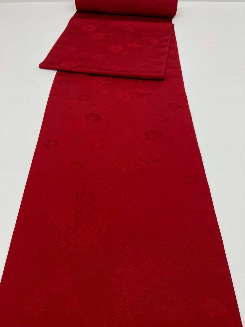 無地付け下げ 紋意匠 朱・緋色 正絹 反物 T9088 - メルカリ