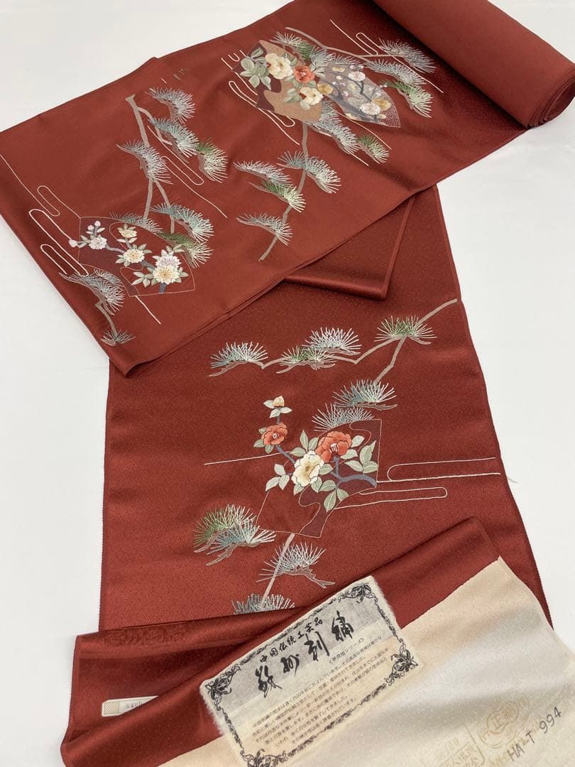 付け下げ 蘇州刺繍 相良刺繍 紋意匠 正絹 反物 T 9102