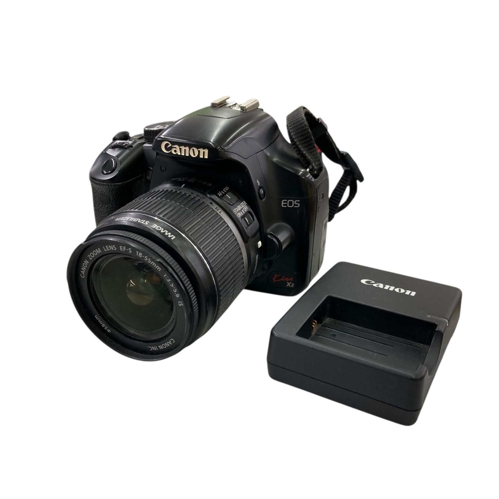 186000 動作 済み canon キャノン デジタル一眼 EOS Kiss X2 DS126181 ブラック