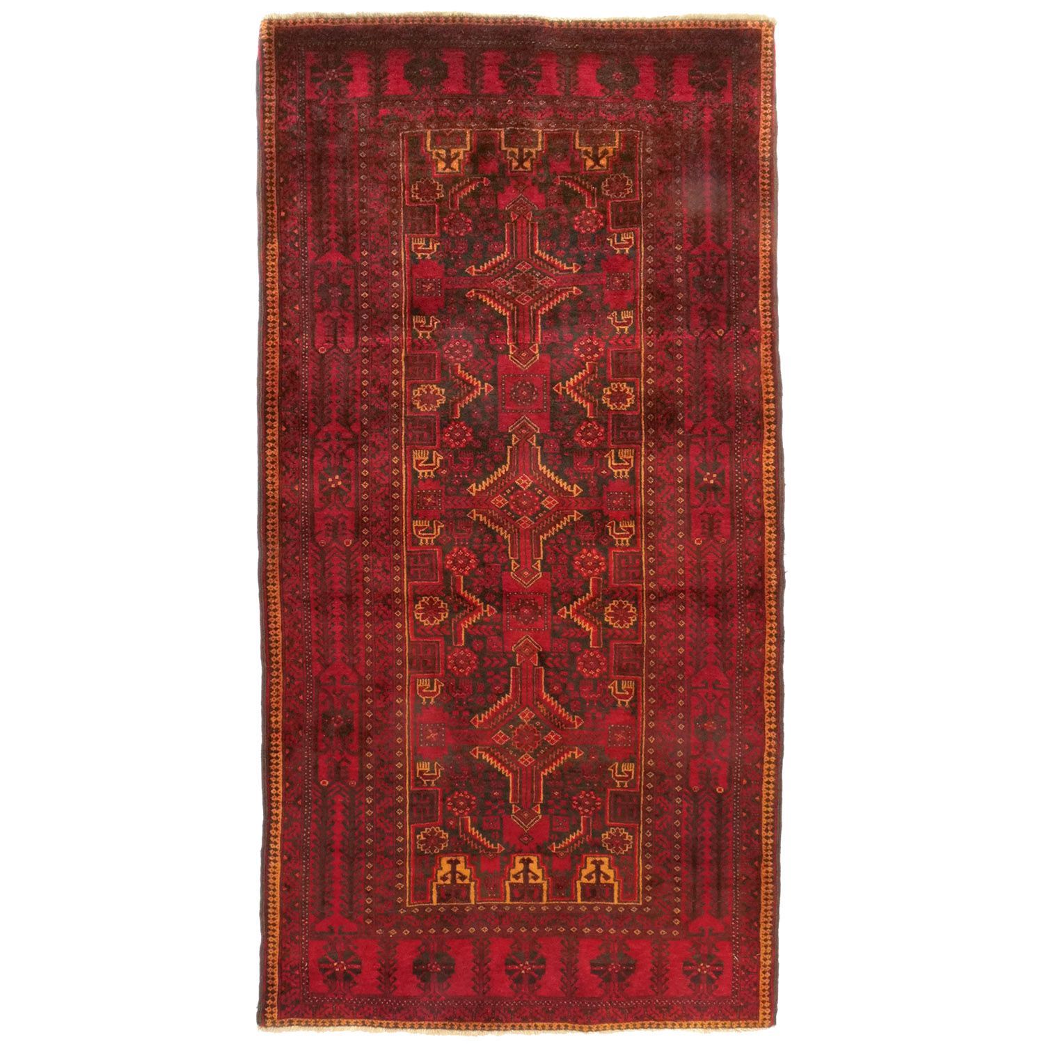 トルバトヘイダリエ 1960年代 1740 1000 mm セミアンティーク ダイヤモンドモチーフ フックモチーフ ウール 手織り アンティークペルシャ絨毯 ヴィンテー carpet