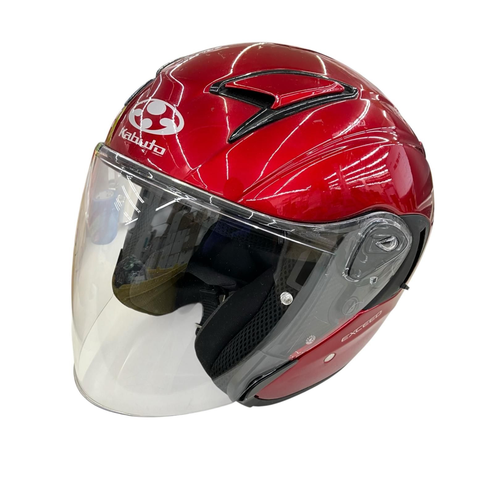 186000 OGkabuto オージーカブト Kabuto カブト Exceed バイクヘルメット フルフェイス 55～56 cm レッド