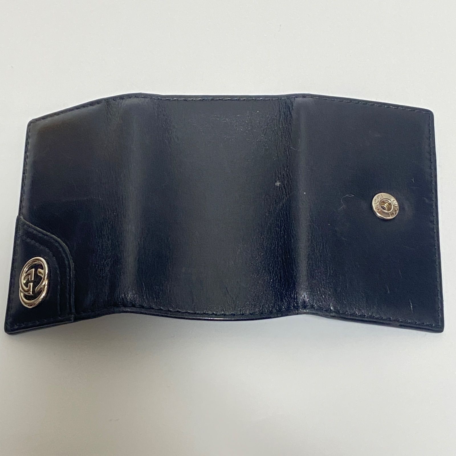 GUCCI グッチ キーケース 6連 ブラック レザー シルバー金具