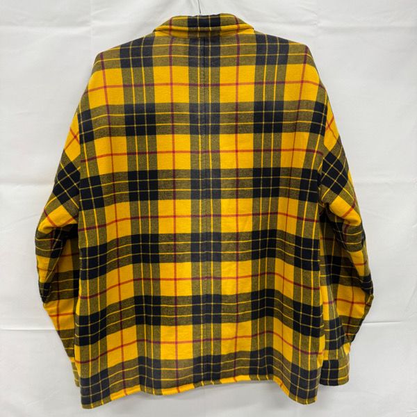Supreme シュプリーム 24AW Quilted Plaid Flannel Shirt キルテッド プレイド シャツ イエロー XL