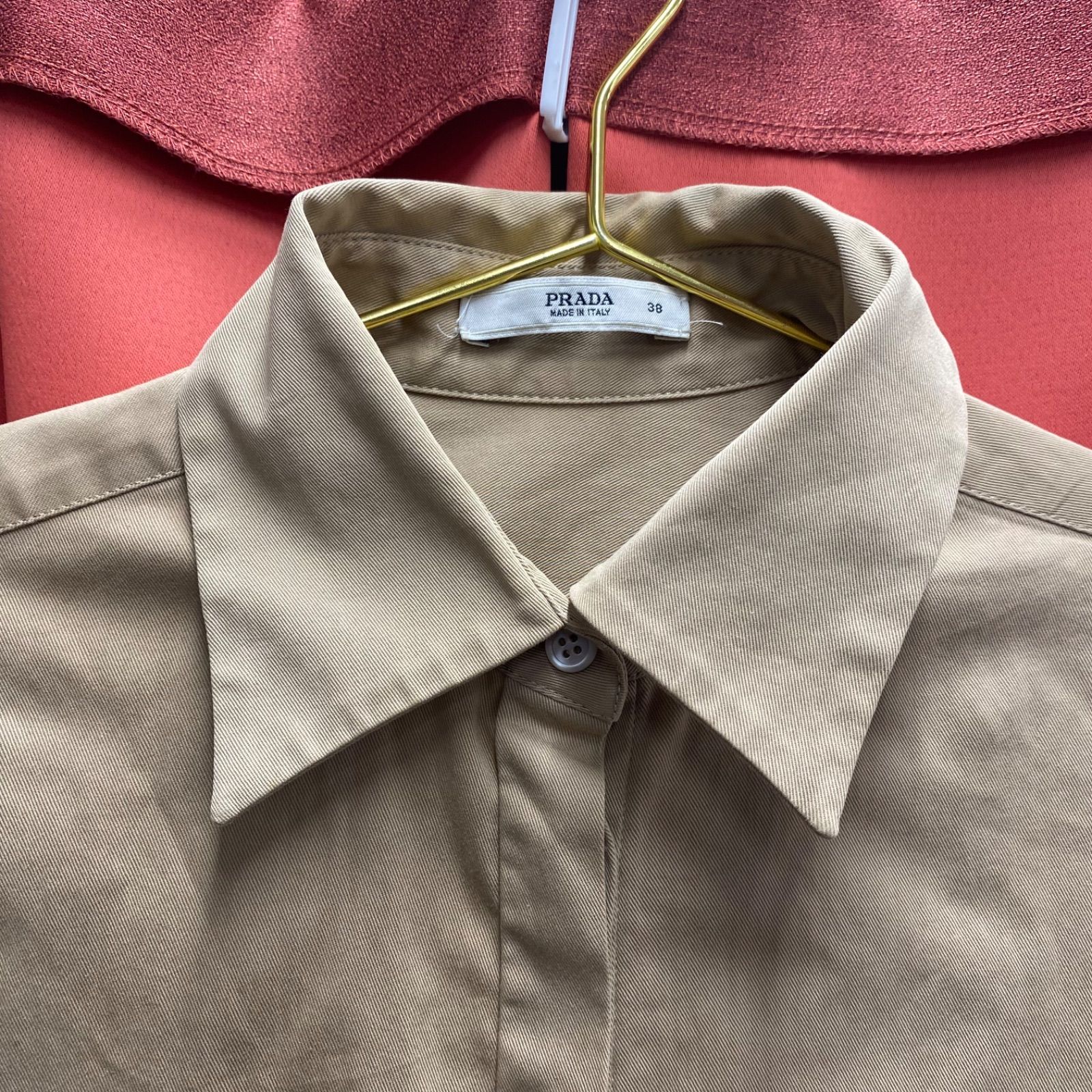 【イタリア製】PRADA　プラダ　ステンカラーコート　スプリングコート PRADAスプリングコート プラダ ステンカラーコート スプリングコート