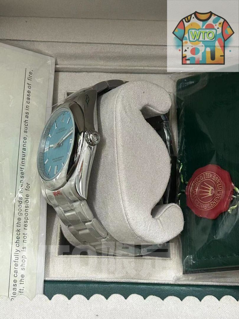  ROLEX Oyster Perpetual ターコイズブルー｜ ｜ -WTO店名をご ください 自動巻き時計 腕時計(アナログ)