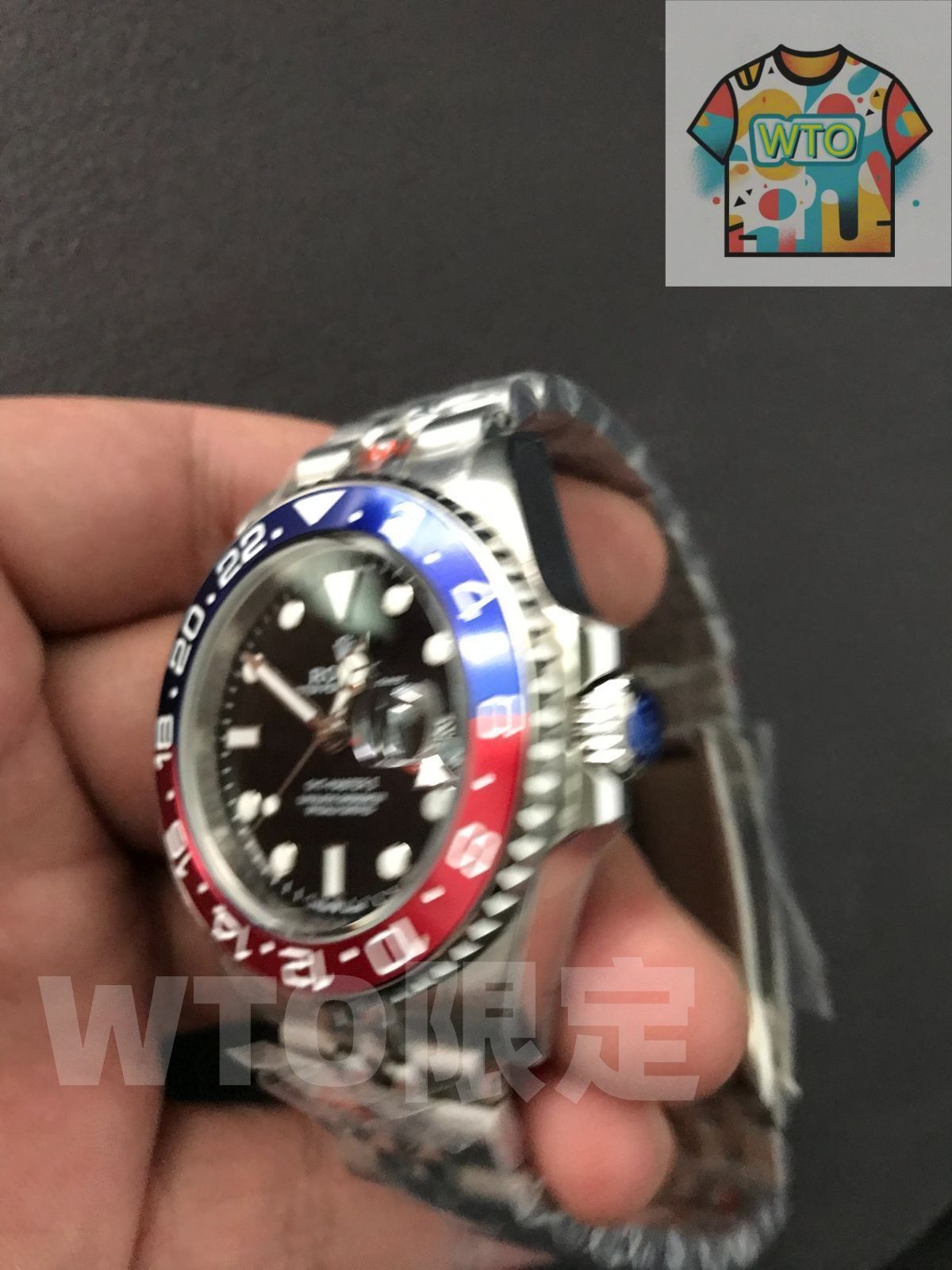 ご 大 です 全機能GMTマスターII 126710 自動巻き WTO通販 WTO店名をご ください WTO輸入 PQI 19