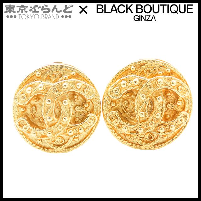 シャネル CHANEL イヤリング ゴールド メタル ココマーク ラウンド ボタン コスチュームジュエリー GP 94A レディース ヴィンテージ 101831725