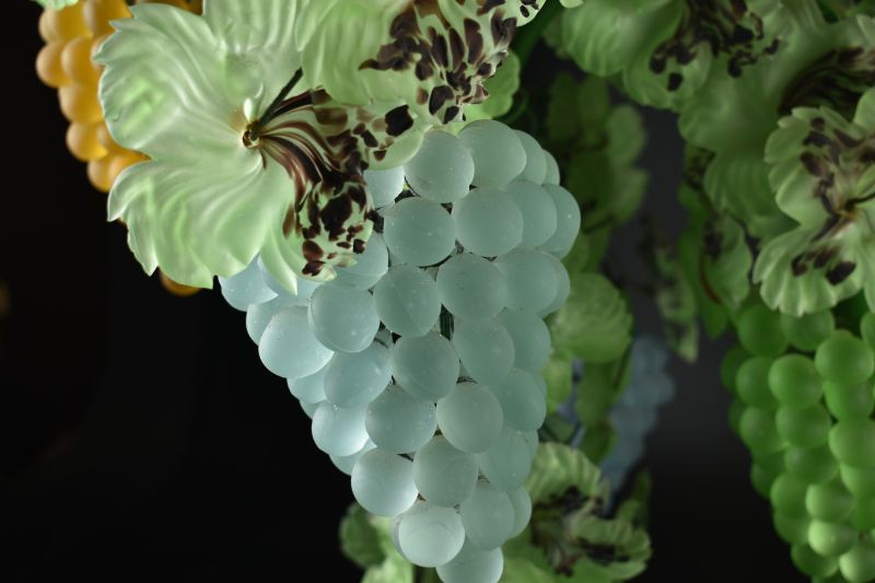 イタリア ヴェネチアンムラノガラス 葡萄のスタンドランプ☆ガラス工芸