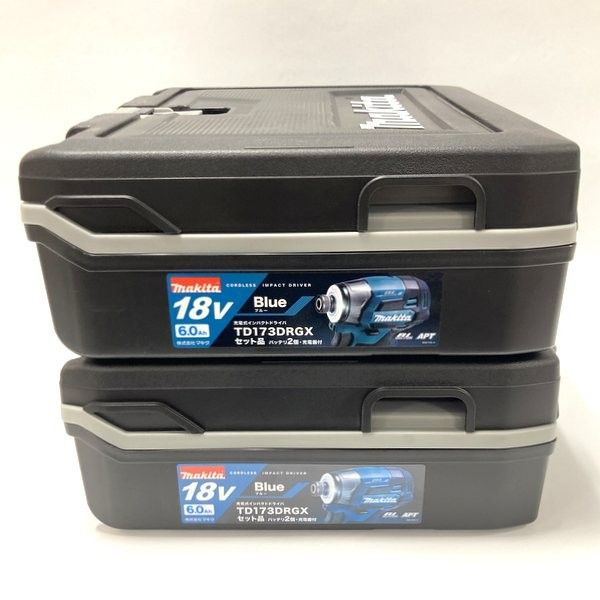 マキタ makita 18V 充電式インパクトドライバ TD173DRGX ブルー 2台セット フルセット 純正品 ≡DT6828
