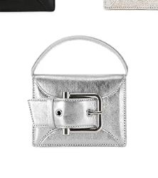 オソイ ベルト付き マイクロバッグ シルバー