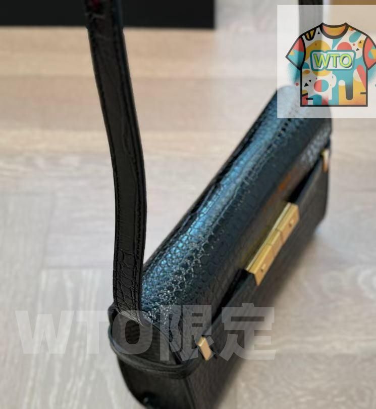 YSL ブラックアレグロ クロコダイル ハンドバッグ -WTO輸入-JPJ 31