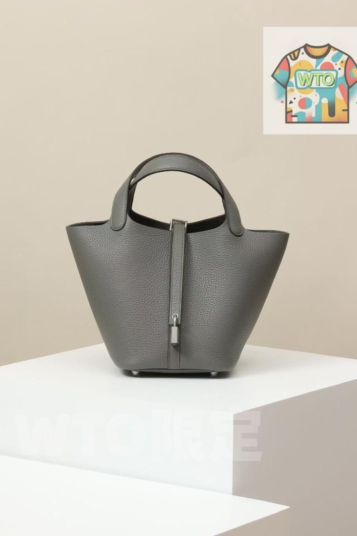  エルメス ピコタン ロック PM 黒×シルバー金具 ハンドバッグ ---WTO輸入-LRK 14 ショルダーバッグ バッグ