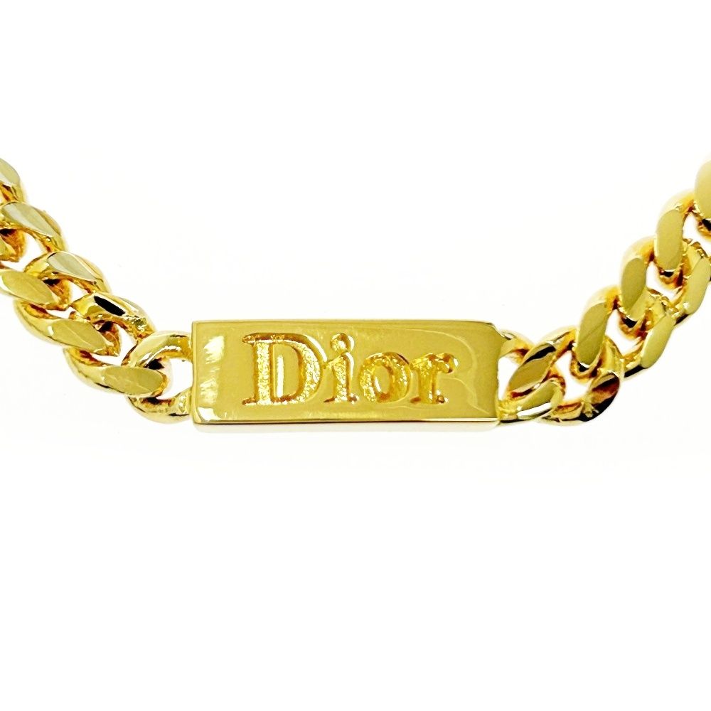 き Christian Dior クリスチャンディオール GP Diorロゴ 喜平 ブレスレット ゴールド 501570