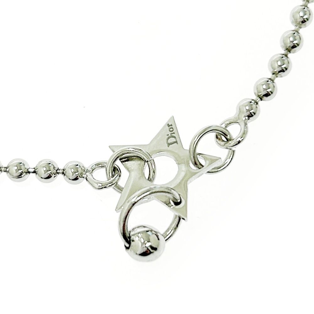 き Christian Dior クリスチャンディオール メタル 安全ピン スター ブレスレット シルバー 501566