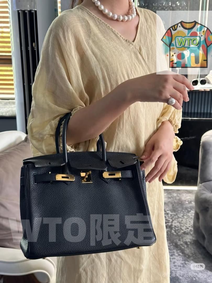 レディース ハンドバッグBirKinバ ーキン ブラック-WTO輸入-RFY 89