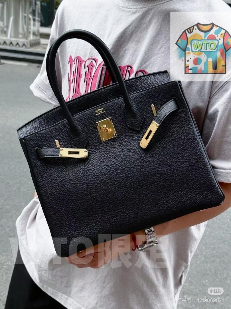 レディース ハンドバッグBirKinバ ーキン ブラック-WTO輸入-RFY 89