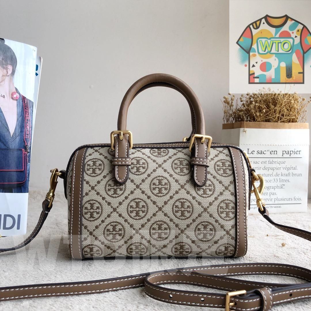 Tory Burch Tモノグラム ミニバレル ボストンバッグ ハンドバッグ-WTO輸入-RPQ 25