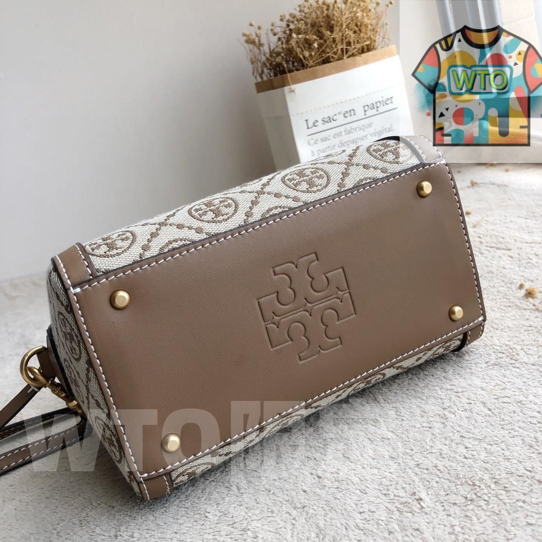  Tory Burch Tモノグラム ミニバレル ボストンバッグ ハンドバッグ-WTO輸入-RPQ 25 ショルダーバッグ バッグ