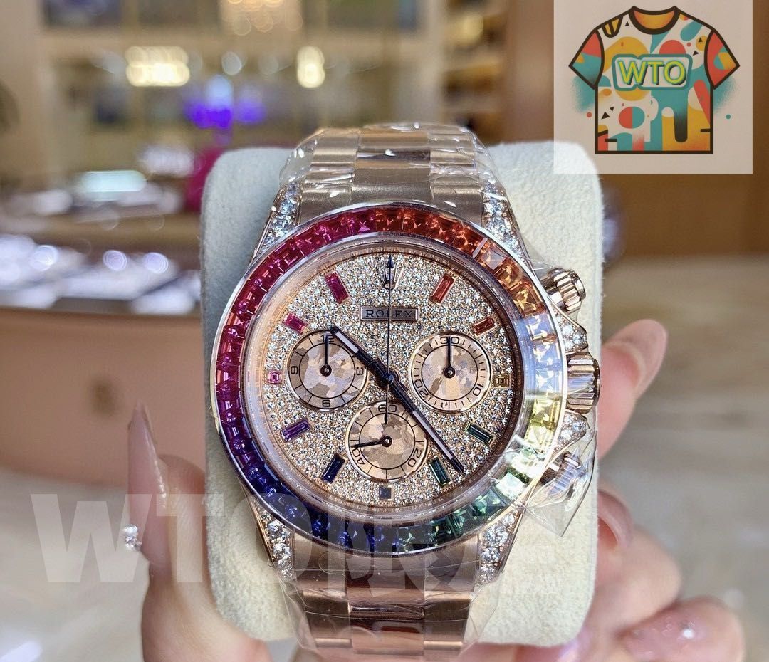 22今すぐ へようこそ! Rolex ロレックス Daytona デイトナ Ref.116595RBOW-0002 K18PG レインボー25|WTO通販| -0-WTO輸入-QEV58