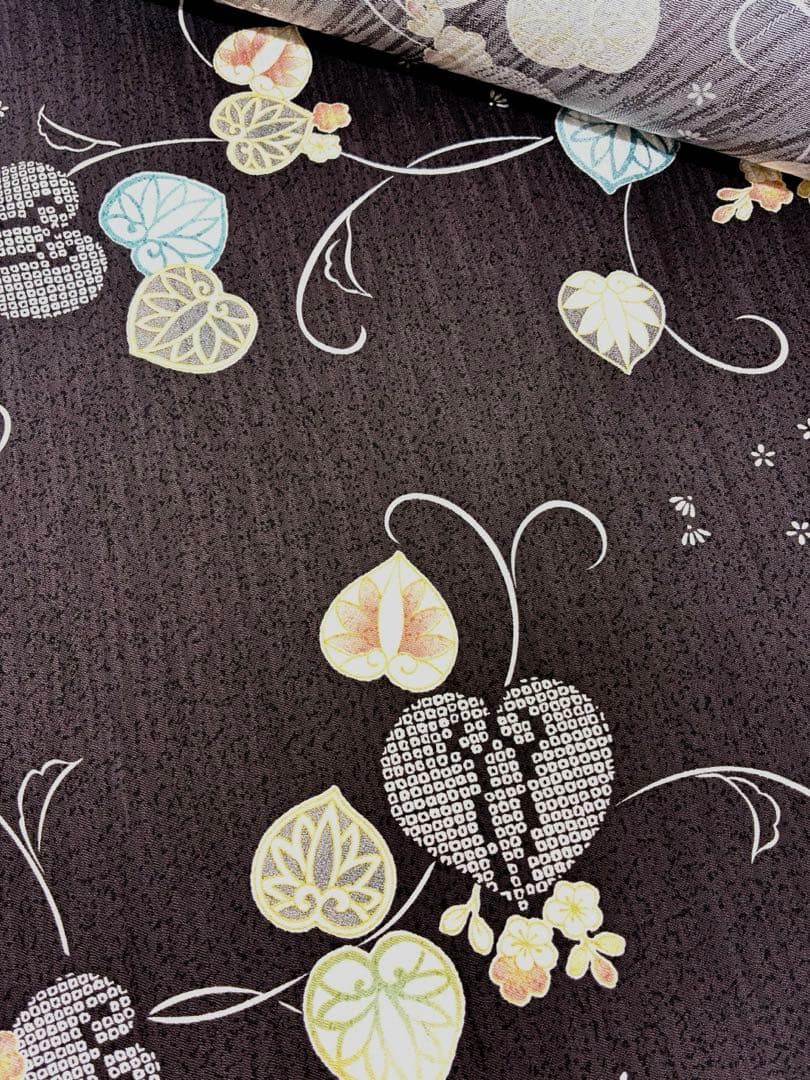 小紋 叩き染 落款入り 紋意匠 正絹 反物 小紋 叩き染 落款入り 紋意匠