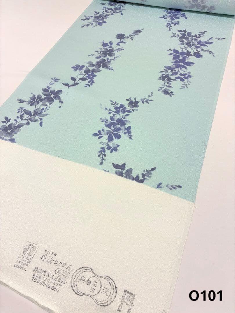 小紋 紋意匠 丹後ちりめん 草花 反物 正絹 O 101