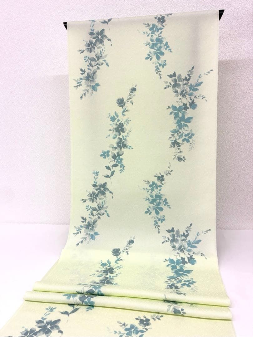  小紋 紋意匠 丹後ちりめん 草花 反物 正絹 O 096 小紋 着物反物