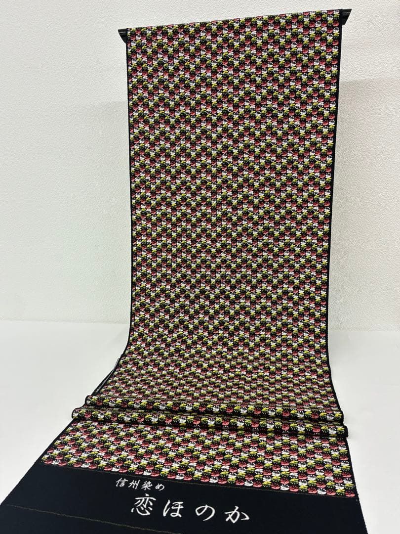  小紋 信州染め 恋ほのか 丹後ちりめん 反物 正絹 O 095 小紋 着物反物