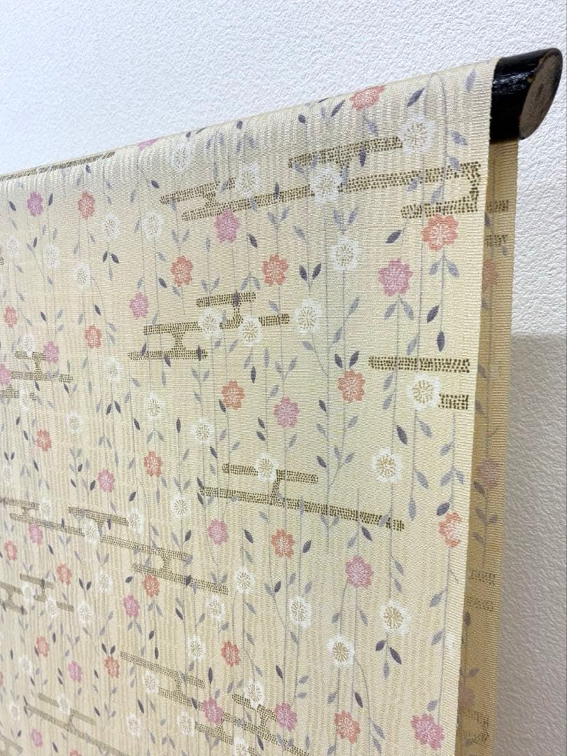  小紋 紋意匠 丹後ちりめん 桜 壺垂れ模様 反物 正絹 O 094 小紋 着物反物