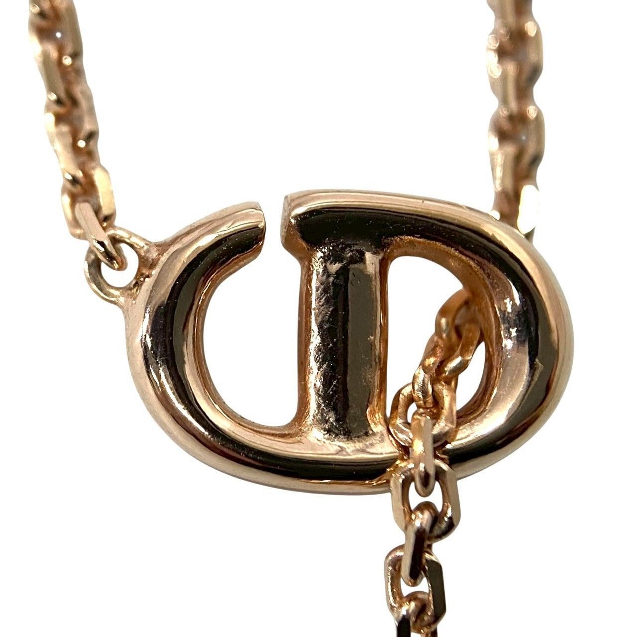 Christian Dior ネックレス　navy ハート　ストーン　ラリアット ChristianDior ネックレス navy ハートストーンラリアット 廃盤 - メルカリ