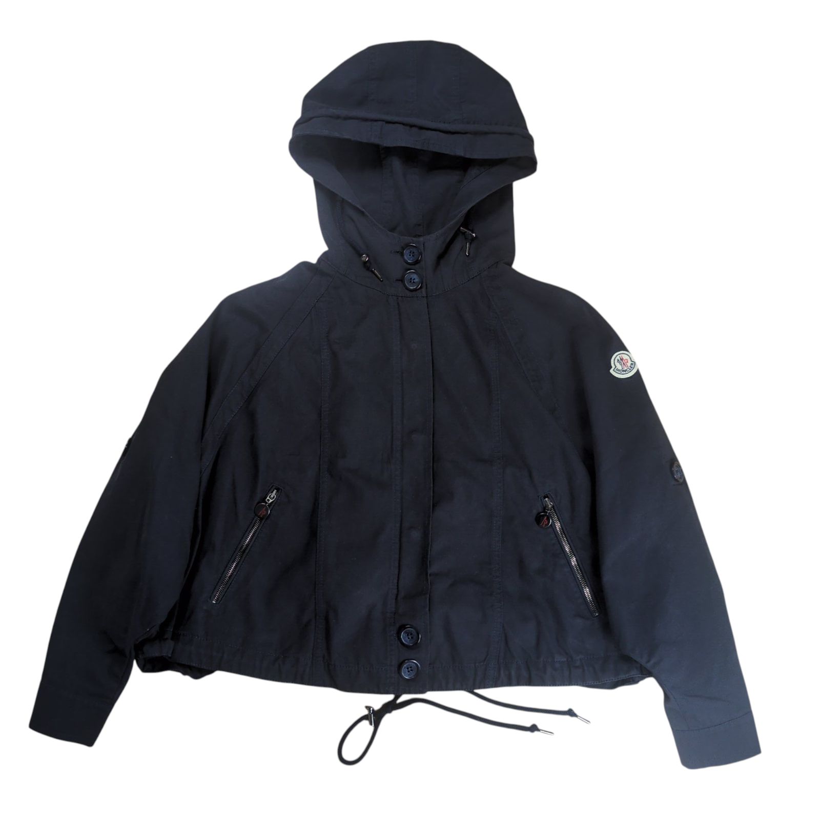 MONCLER CHAR GIUBBOTTO Logo Patch Dolman Sleeve Zip Up Jacket