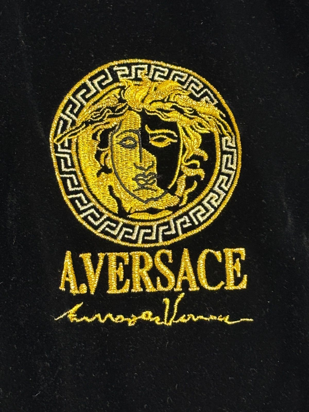 A.VERSACE ヴェルサーチ セットアップ ベロア 黒 メデューサ - メルカリ