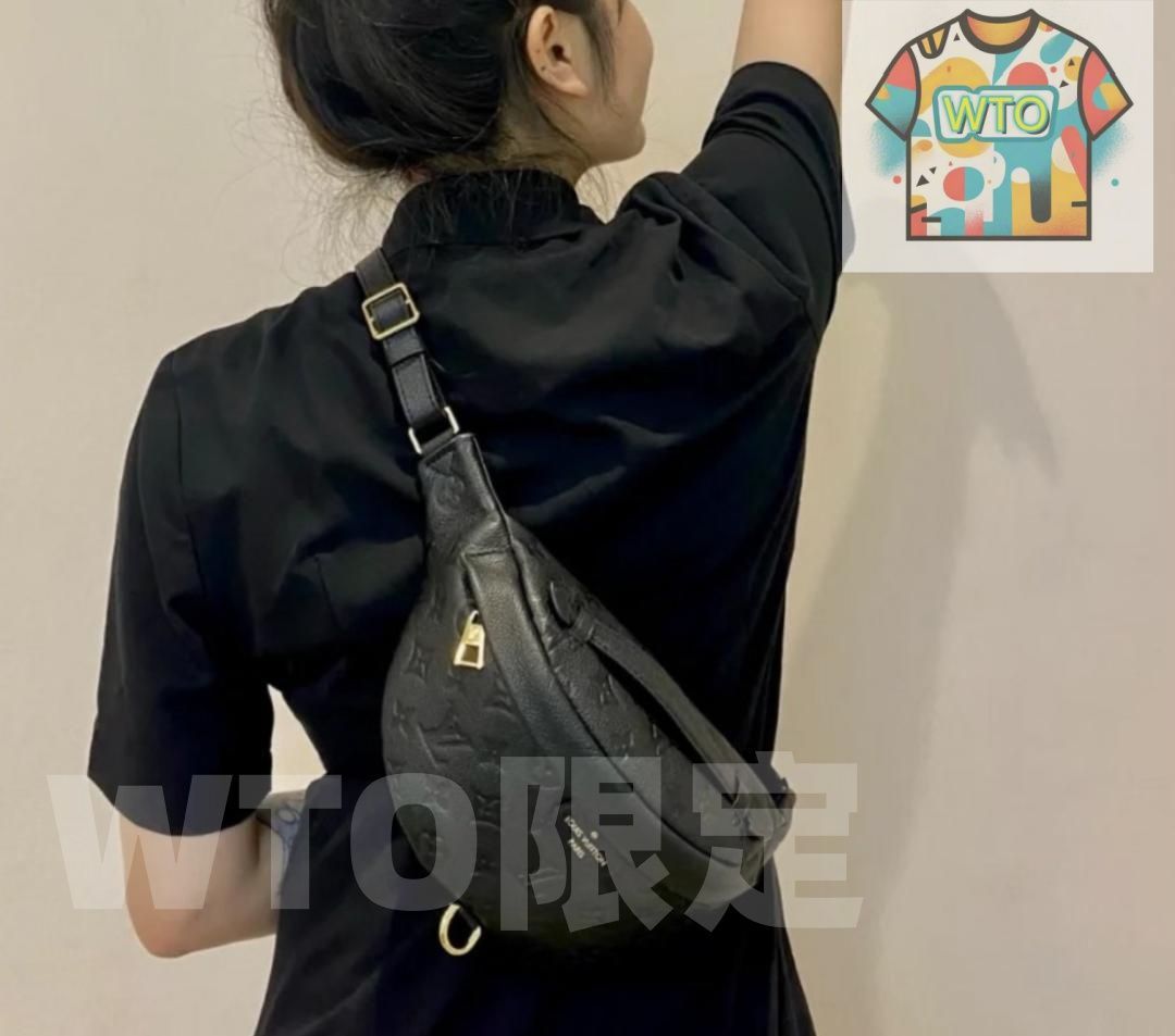 ブラックのスタイリッシュなショルダーバッグ WTO輸入 SAQ 37