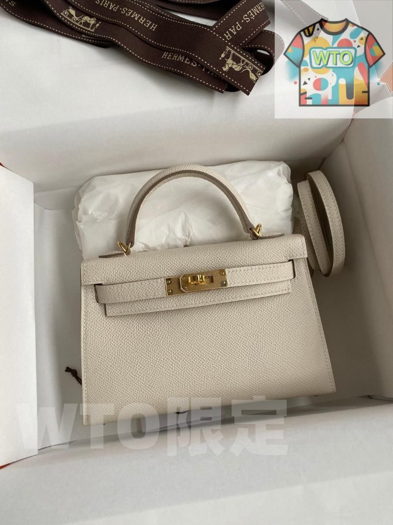 エルメス ケリー25 ホワイト ショルダーバッグ-WTO輸入-MKA 65